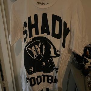 White Shady Eminem  Football Graphic T-Shirt